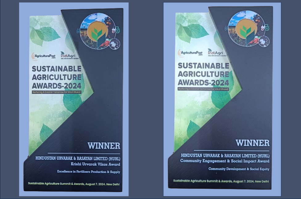 Award for "Excellence in fertilizers Production & Supply" And "Community Development & Social Equity"